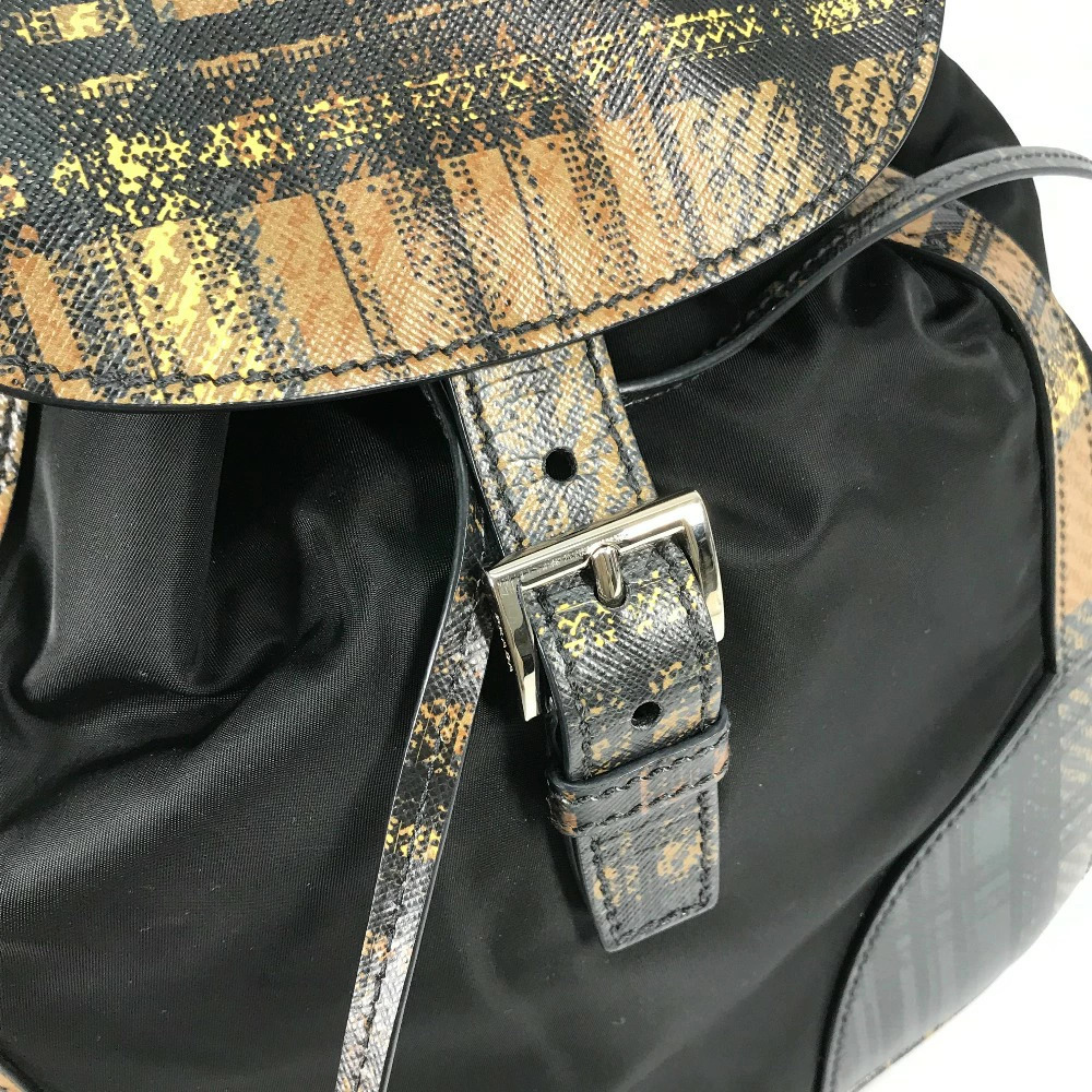 PRADA Triangle Plate Check Backpack Rucksack Daypack Bag Drawstring Rucksack - Picture 9 of 15